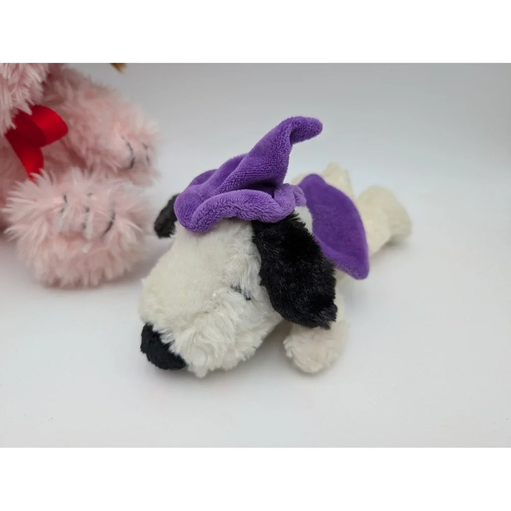 Peanuts Snoopy Plush Lot 3 White Pink Halloween Witch Spring Hallmark Cedar Fair
